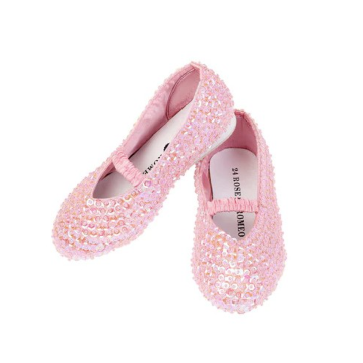 Zapato Lentejuelas Lily Rosa Claro