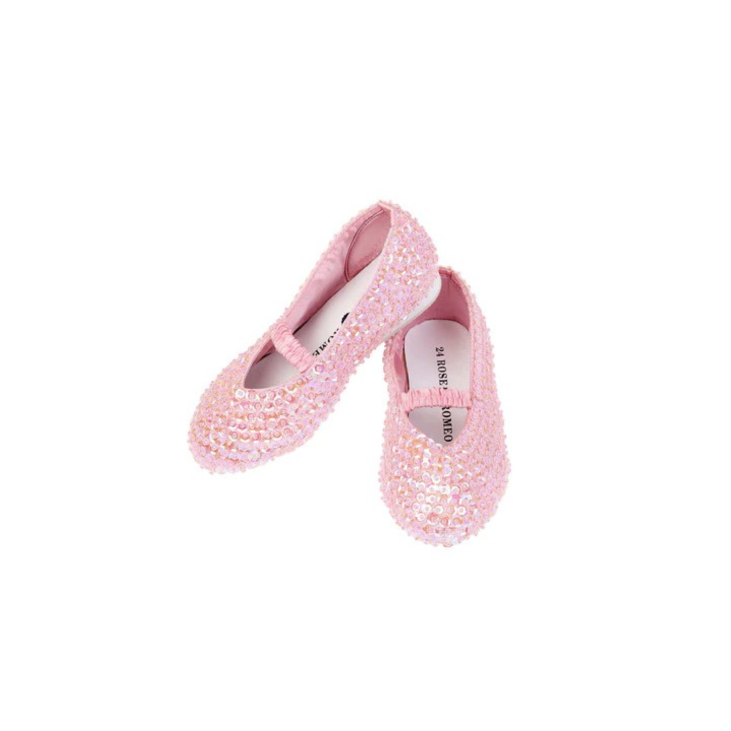 Zapato Lentejuelas Lily Rosa Claro