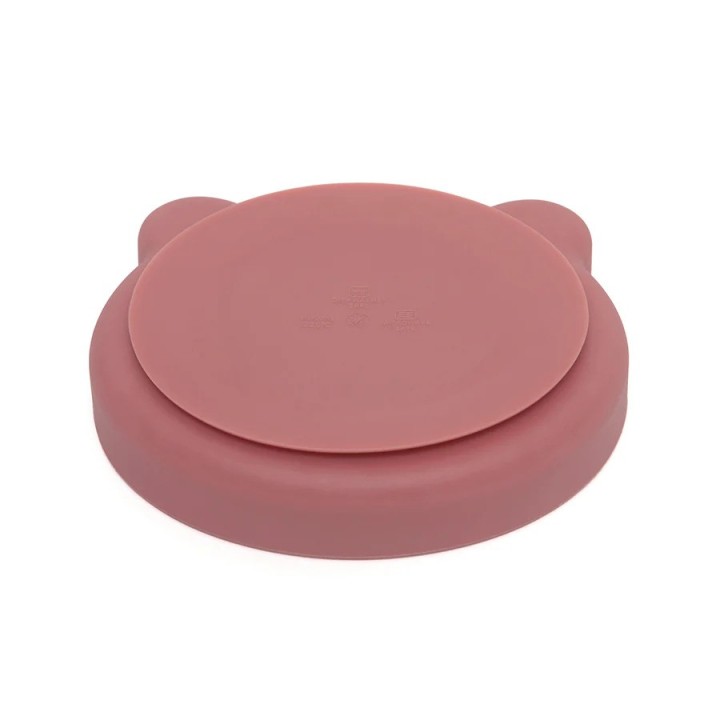 Plato con Ventosa Bear Mahogany Rose
