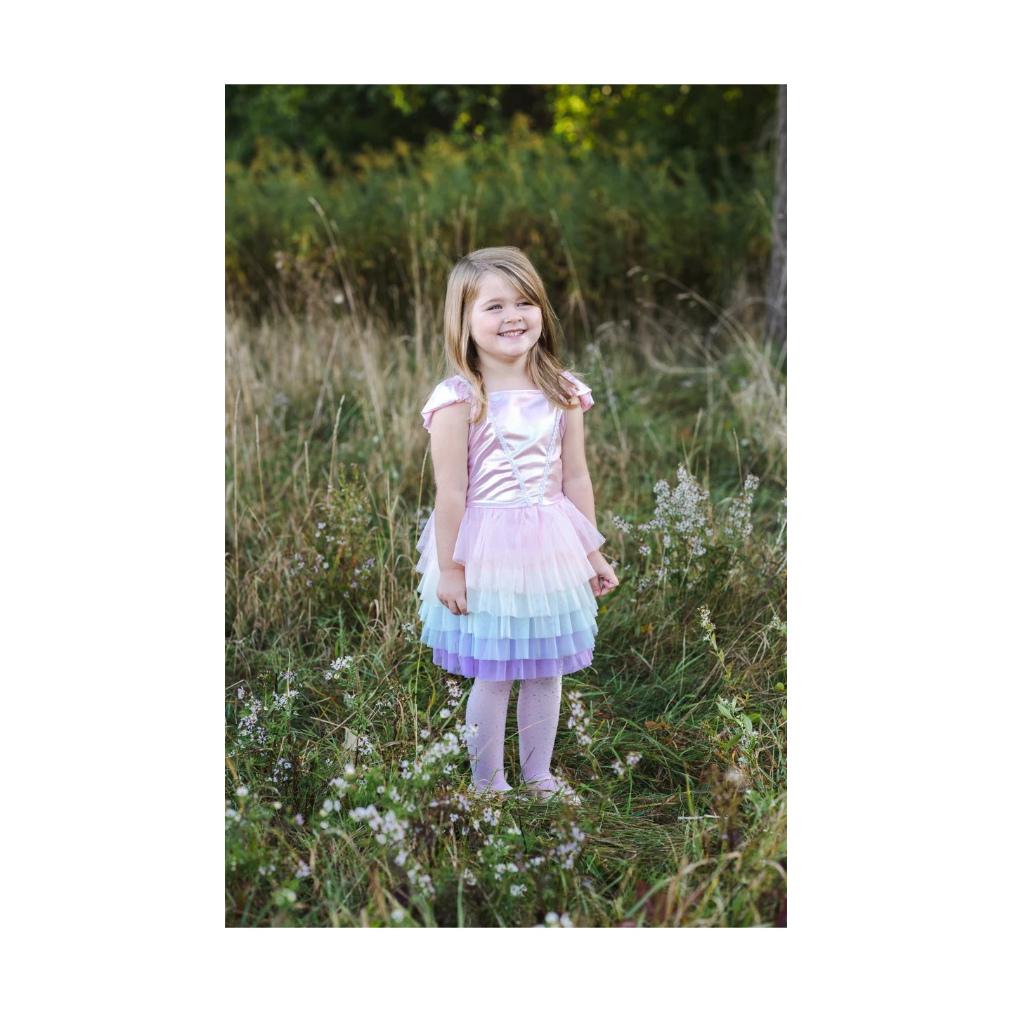 Vestido Rainbow Ruffle Tutu 5-6 Años