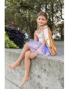 Disfraz Superheroína Dorado/Lila 4-6 Años
