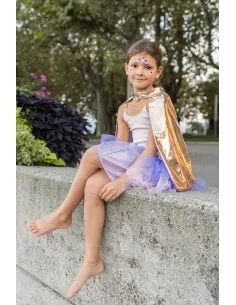 Disfraz Superheroína Dorado/Lila 4-6 Años