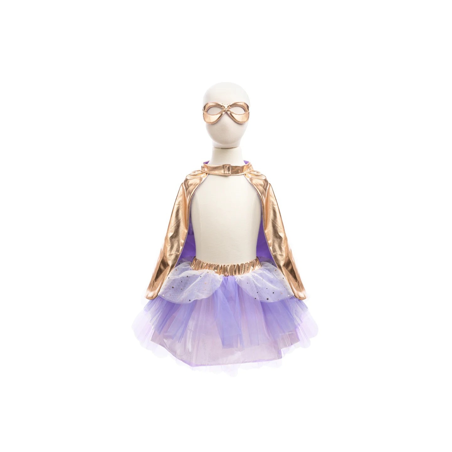 Disfraz Superheroína Dorado/Lila 4-6 Años