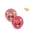 Chupetes BIBS Colour Pack 2 Anatómicas Dusty Pink/Coral