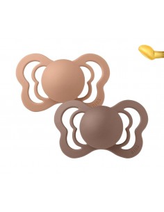 Chupetes BIBS Couture Pack 2 Peach/Woodchuck Latex