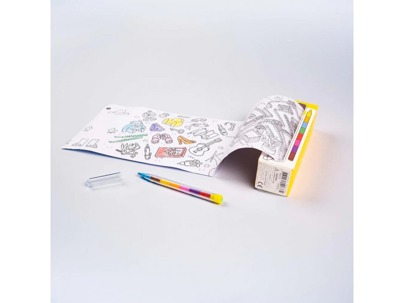 Set Bolsillo Colorear + 8 Pinturas Atlas