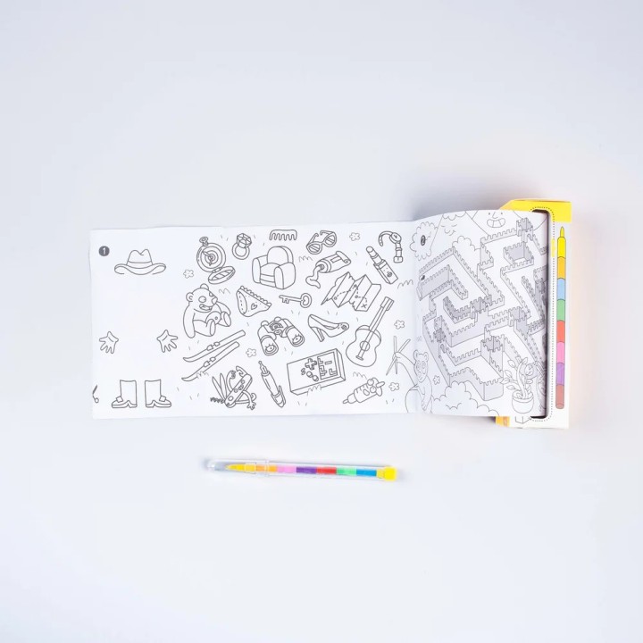 Set Bolsillo Colorear + 8 Pinturas Atlas