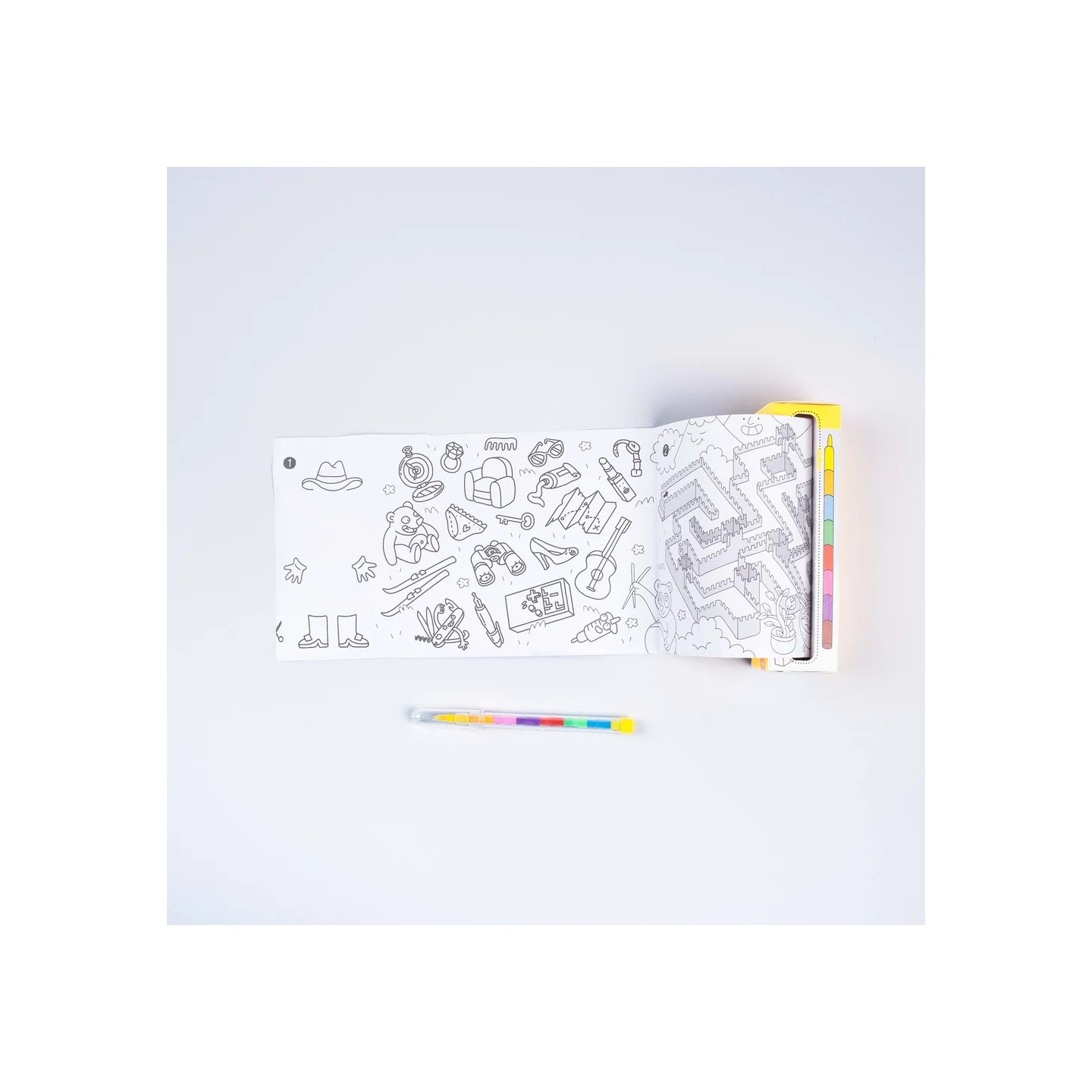 Set Bolsillo Colorear + 8 Pinturas Atlas