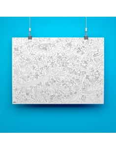 Poster XL para colorear Cosmos 2