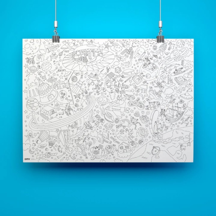 Poster XL para colorear Cosmos