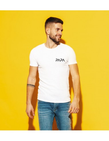 Camiseta PAPA Minimalista Blanca