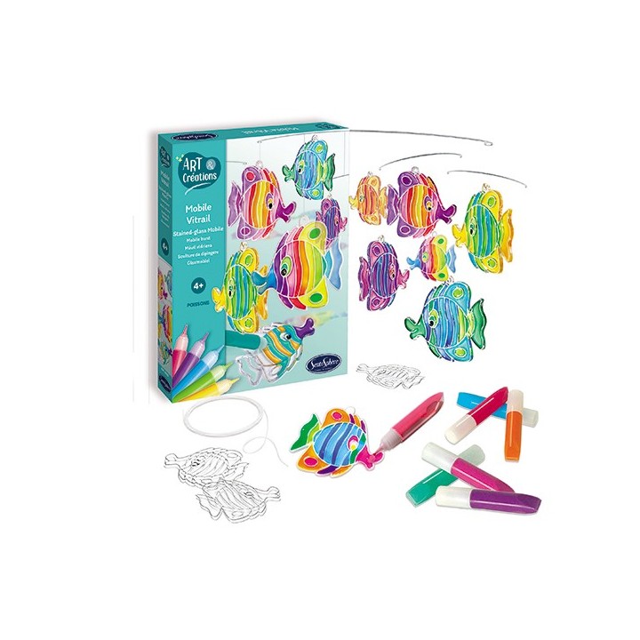 Arte y Creacion - Móvil Vidriera Peces