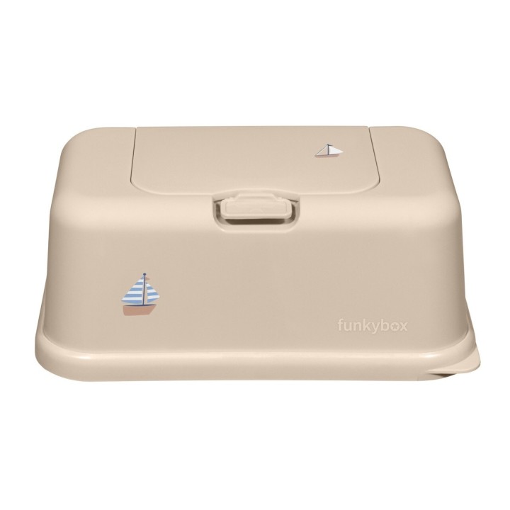 Porta Toallitas Húmedas Funkybox Beige Barco