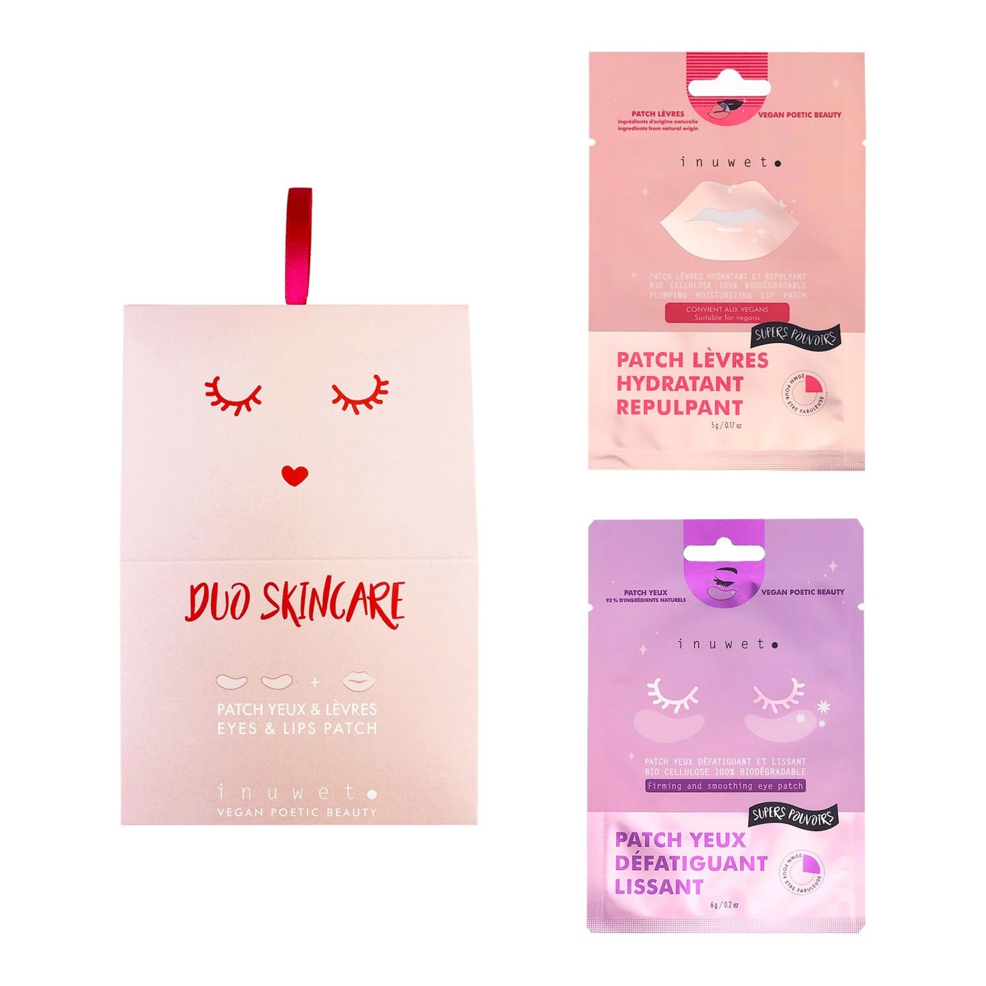 Set de 2 Mascarillas Ojos y Labios
