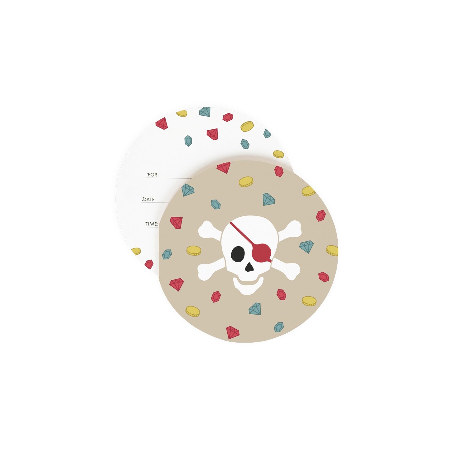 Pack 8 Invitaciones Piratas