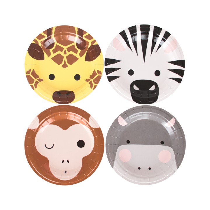Pack 8 Platos de Papel Safari