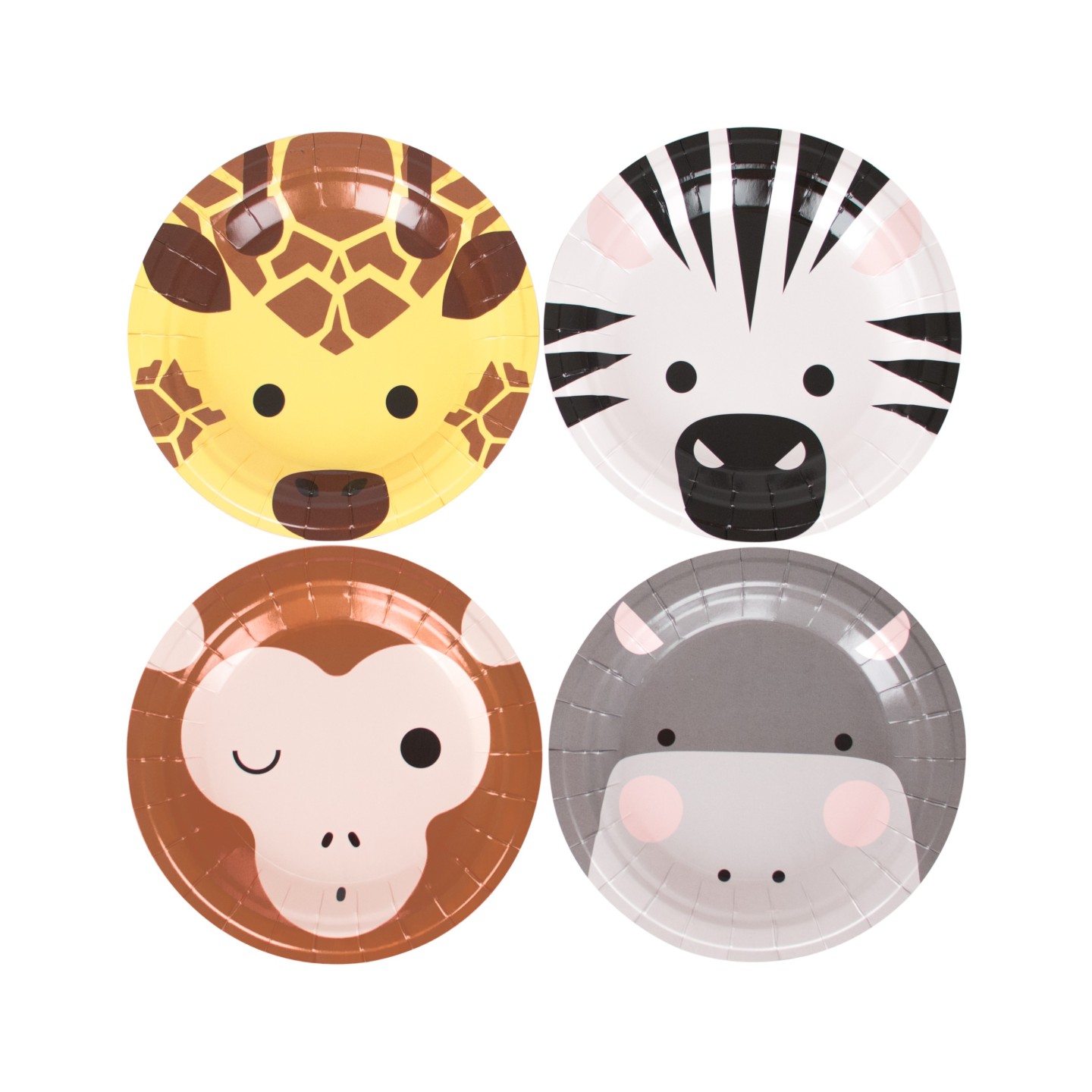 Pack 8 Platos de Papel Safari