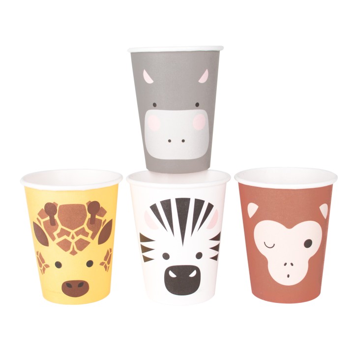 Pack 8 Vasos de Papel Safari