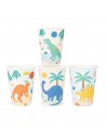 Pack 8 Vasos de Papel Dinosaurios