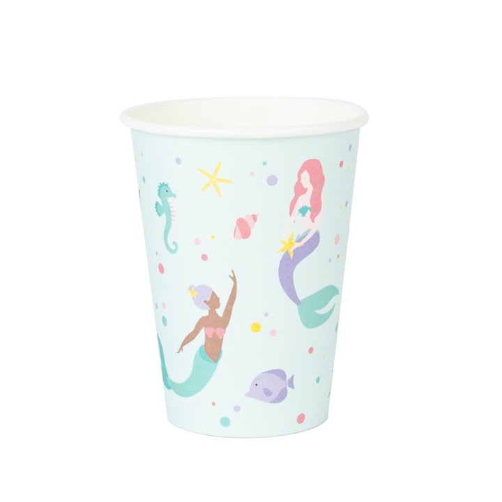 Pack 8 Vasos de Papel Sirenas