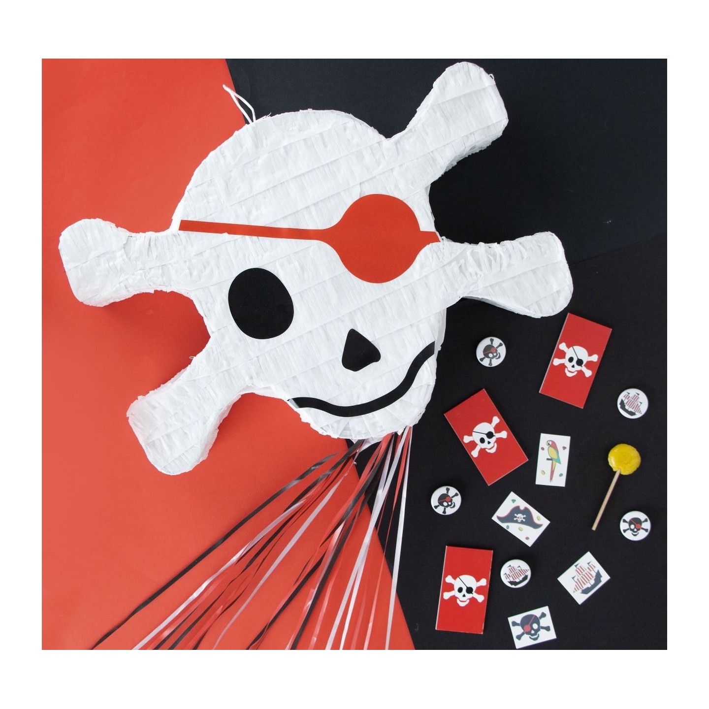 Piñata Calavera Pirata