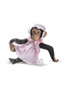 Lola La Chimpancé Vestido Rosa Estrellas Blancas