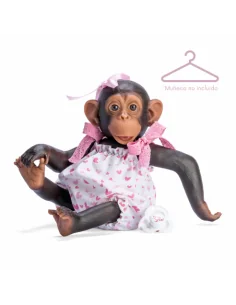 Vestido Lola La Chimpancé Pelele Corazones Lazos Rosa