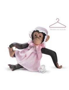 Vestido Lola La Chimpancé Rosa Estrellas Blancas