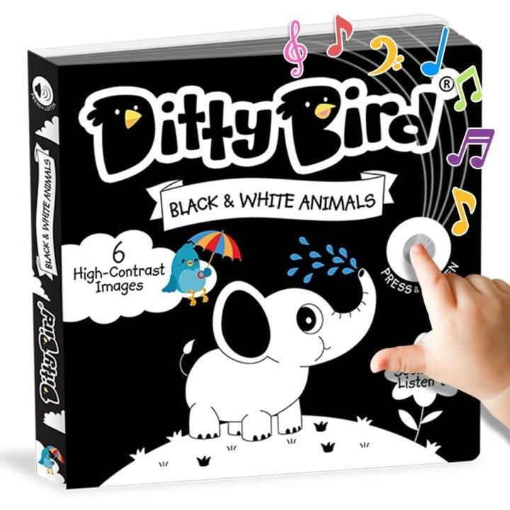 Libro Juego canta en Inglés Ditty Bird BLACK & WHITE ANIMALS