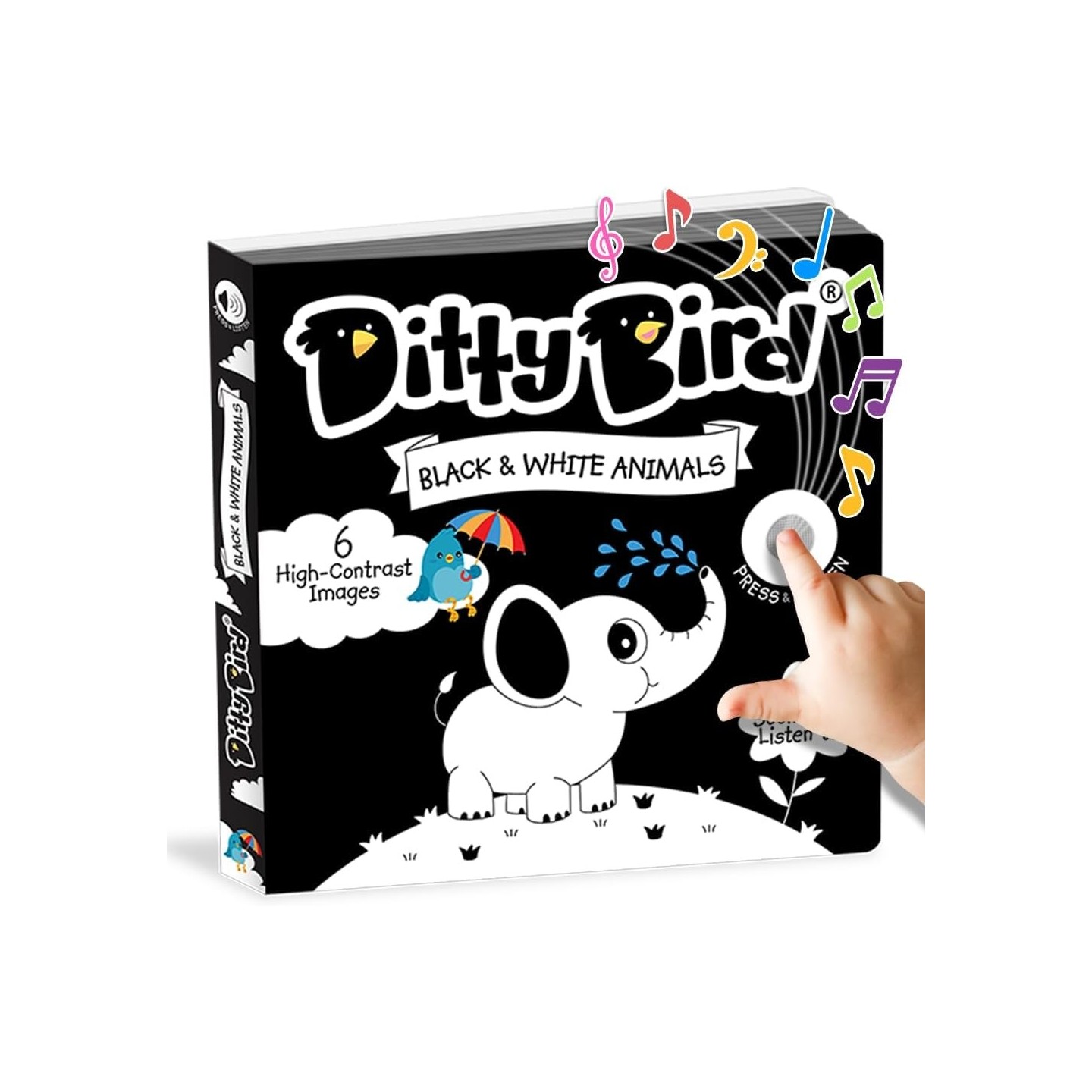 Libro Juego canta en Inglés Ditty Bird BLACK & WHITE ANIMALS