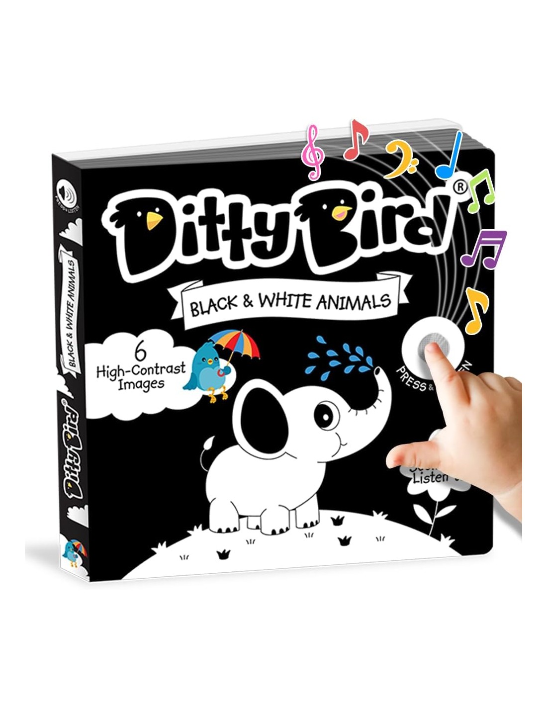 Libro Juego canta en Inglés Ditty Bird BLACK & WHITE ANIMALS