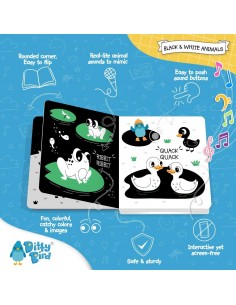 Libro Juego canta en Inglés Ditty Bird BLACK & WHITE ANIMALS 2