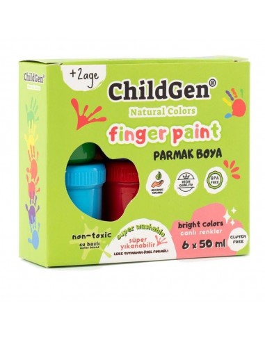 ChildGen Pintura de dedos - Set 6 Botes
