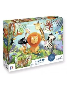 Puzle Reversible Animales Salvajes 24 Piezas