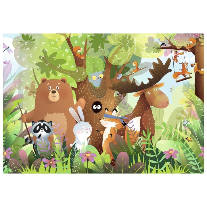 Puzle Reversible Animales Salvajes 24 Piezas