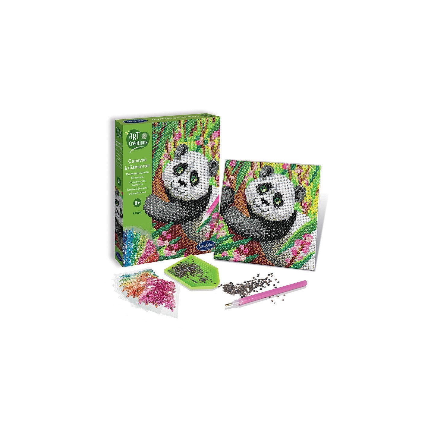 Crea con Diamantes - Lienzo de Panda