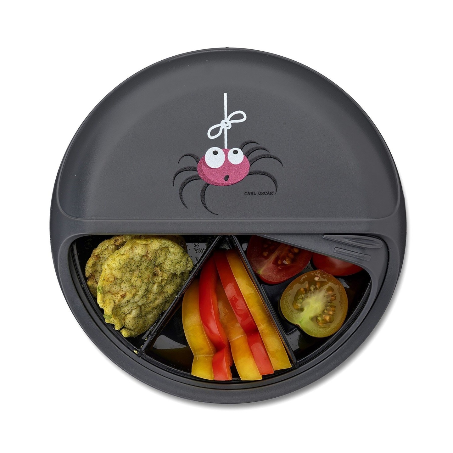 Caja de Almuerzo SnackDisc Araña Gris