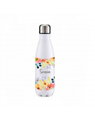 Botella Acero Térmica Profe Floral Duo