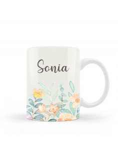 Taza Profe Floral