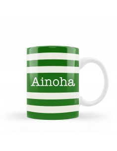 Taza Profe Rayas Verde