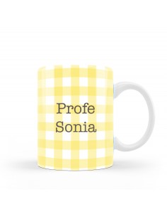 Taza Profe Vichy Amarillo