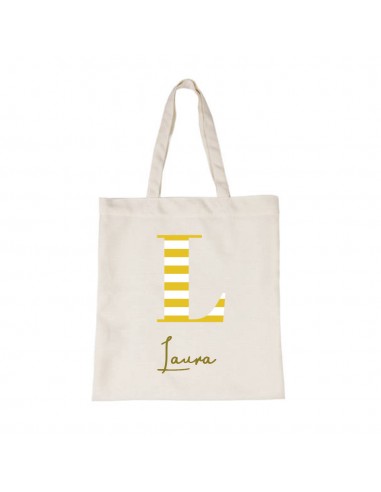 Tote Bag Profe Rayas Amarillo