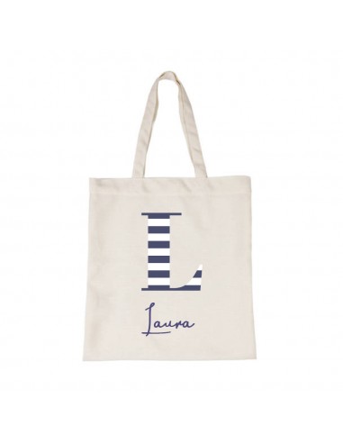 Tote Bag Profe Rayas Azul