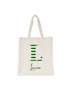 Tote Bag Profe Rayas Verde