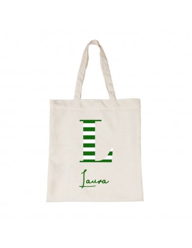 Tote Bag Profe Rayas Verde