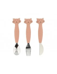 Set Cubiertos Silicona Trixie Gato