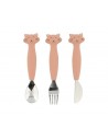Set Cubiertos Silicona Trixie Gato