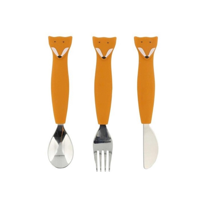 Set Cubiertos Silicona Trixie Zorro