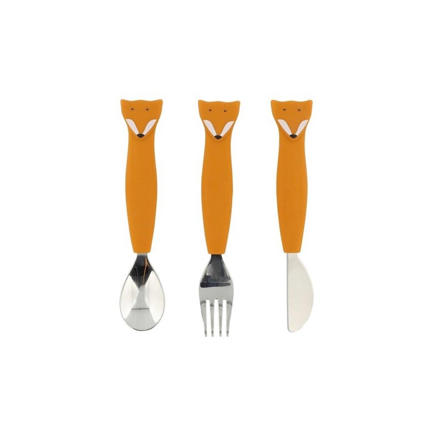 Set Cubiertos Silicona Trixie Zorro