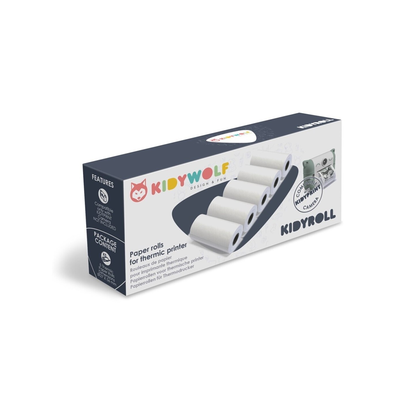 Papel Adhesivo Kidyprint (5 Rollos)